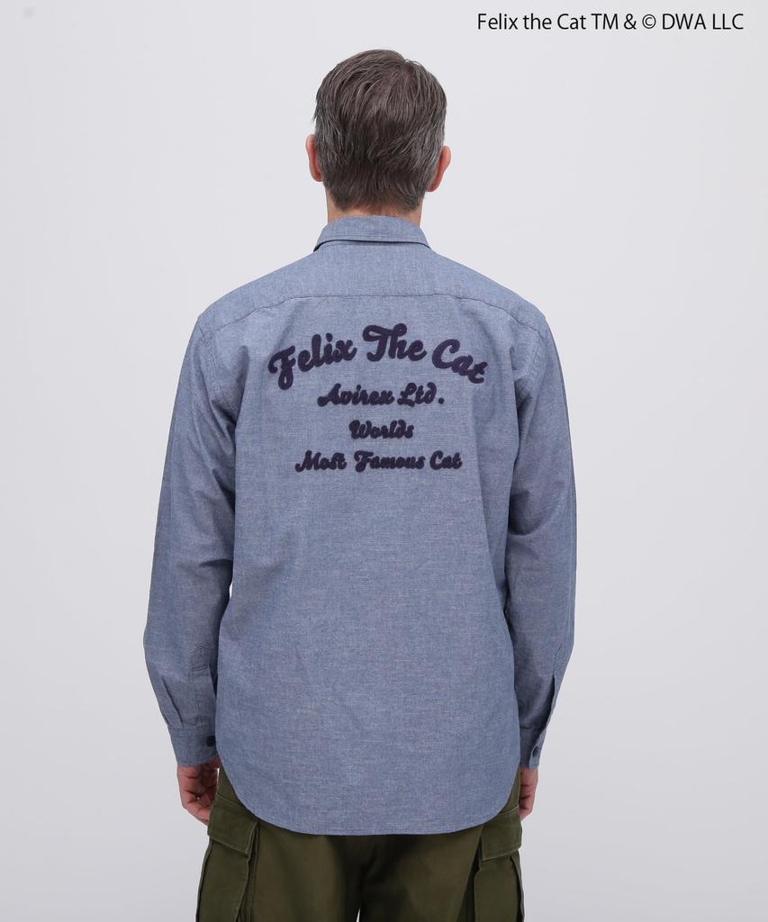 AVIREX x FELIX CHAMBRAY SHIRT Indigo L 783-5120008