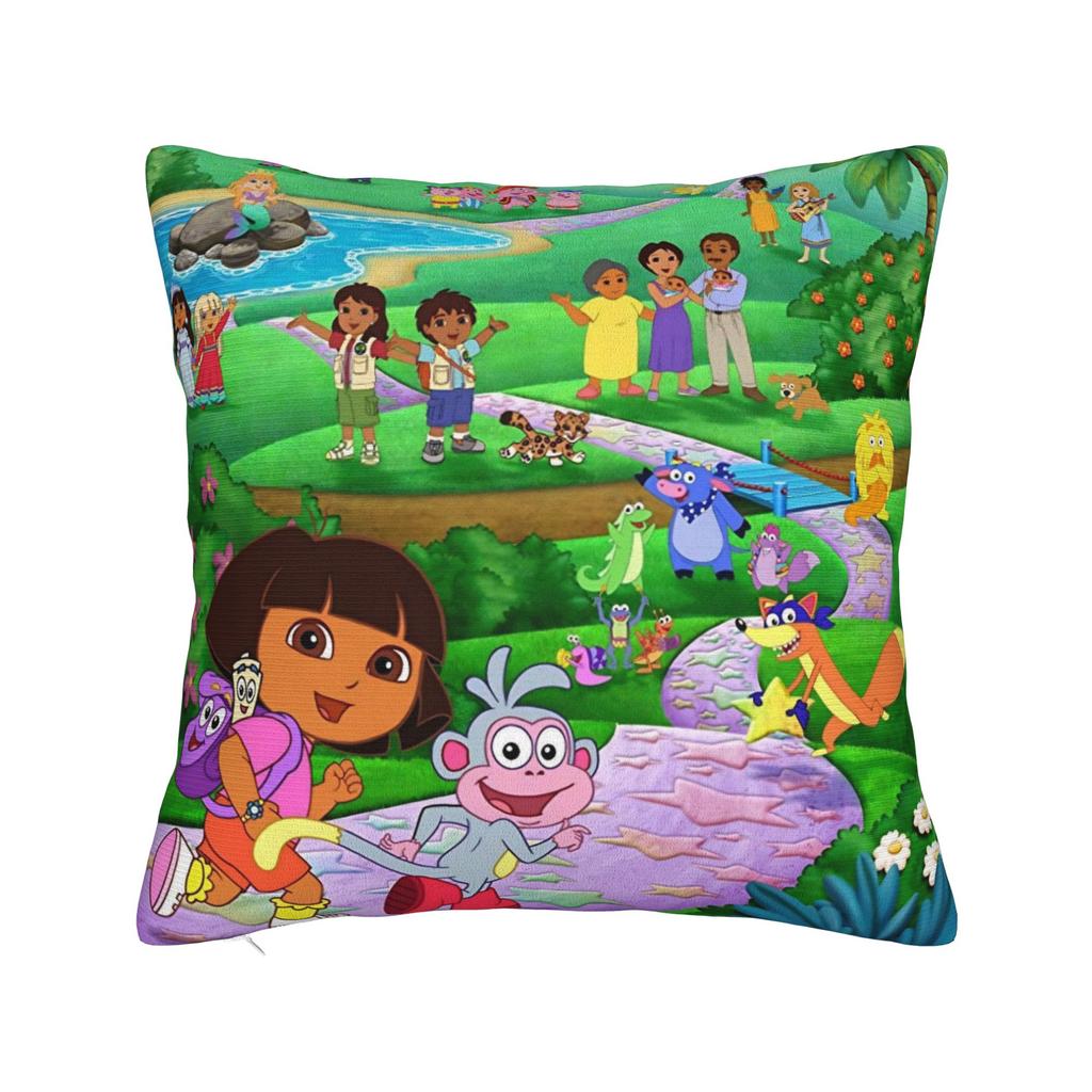 D-Doras The Explorers Pillowcases Merchandise Printed Cushion Cover Decorations Throw Pillow Case Cover Home Multiple Sizes