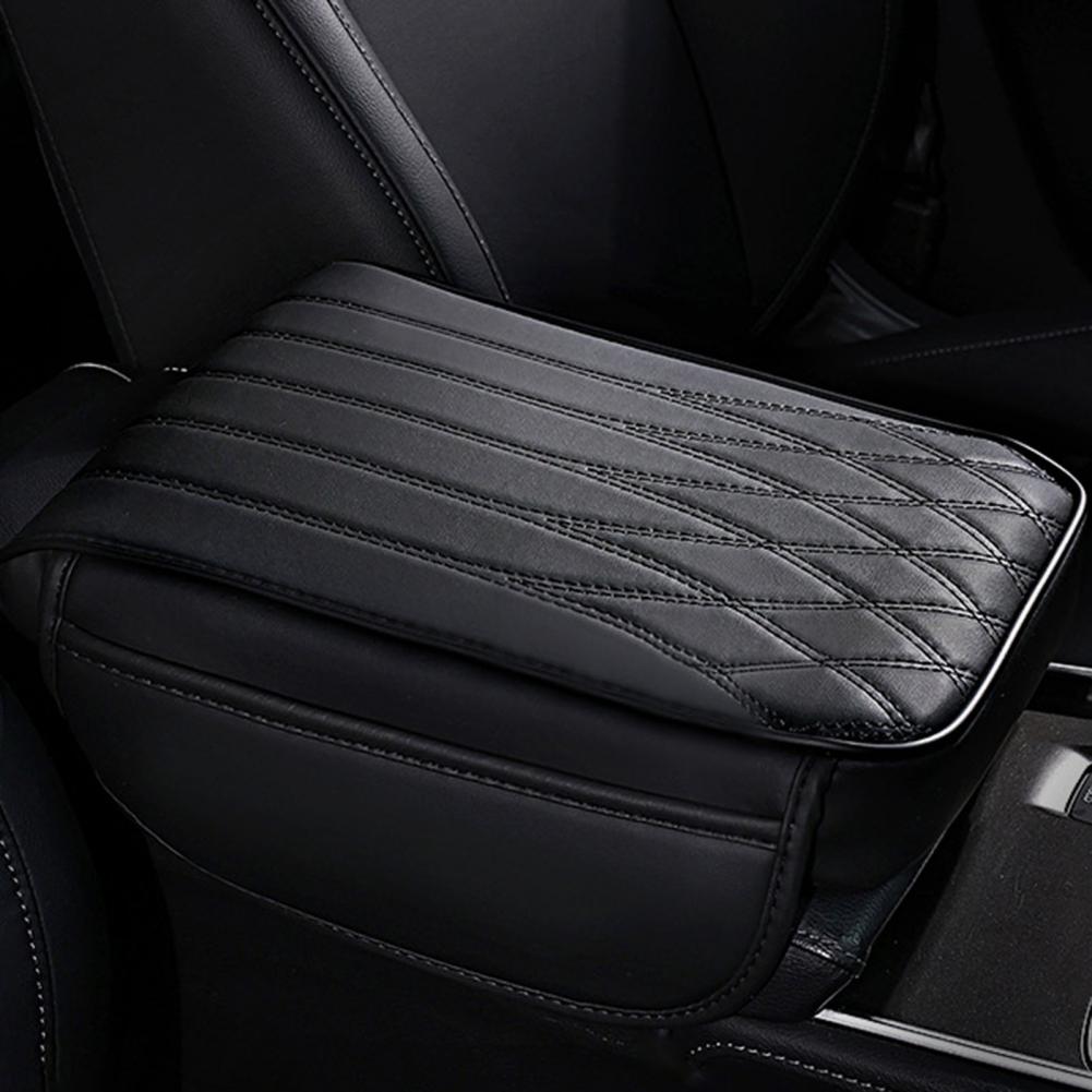 Console Armrest Pad Waterproof Memory Foam Car Console Cover with Adjustable Straps Storage Bag Auto Armrest Box for Ultimate