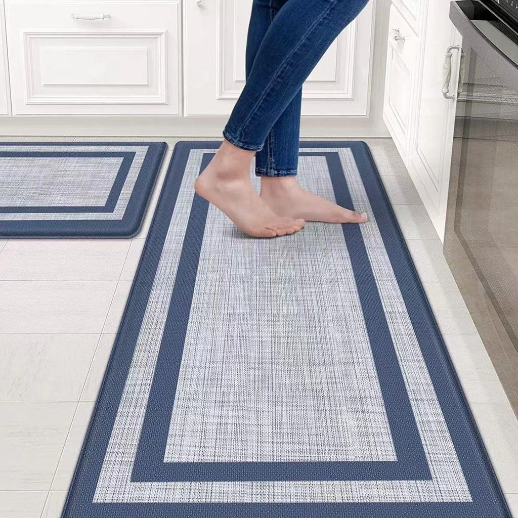 European Retro Kitchen Carpet Long Rectangular Water Absorbing Rug for Bathrooms, Entrance and Exit Mats Home Decor Items