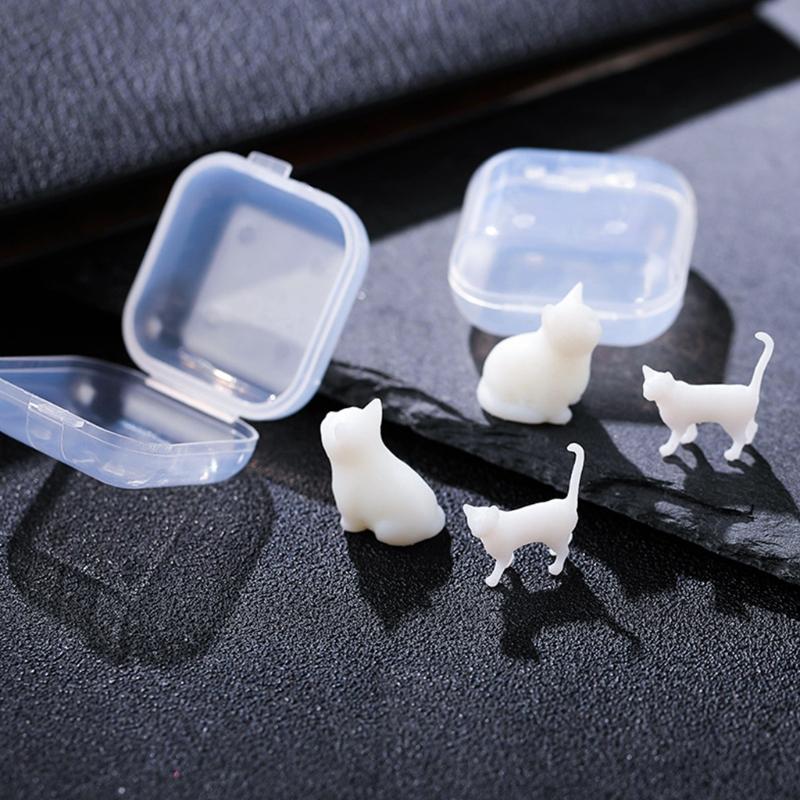 3D DIY Кристальный Эпоксидный Материал Заполнение Закрытая Симуляция для Модели Кошки Микро Ландшафт Сидящая для Кошки Материал Доступ