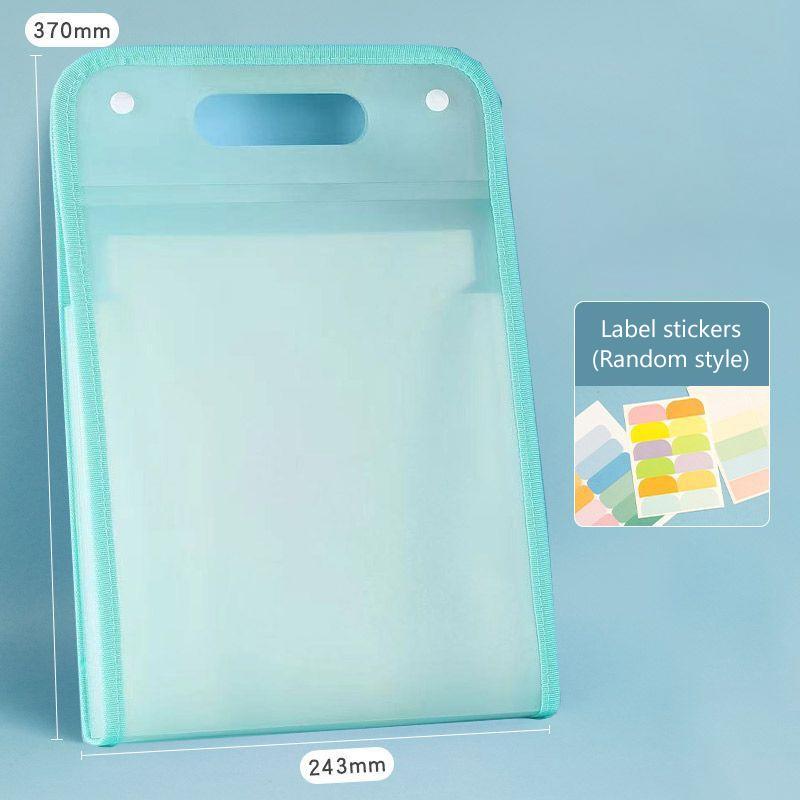 13 Pocket File Folders Portable A4 Letter Size Macaron Color Accordian Document Organizer For Classroom Office Home Storage