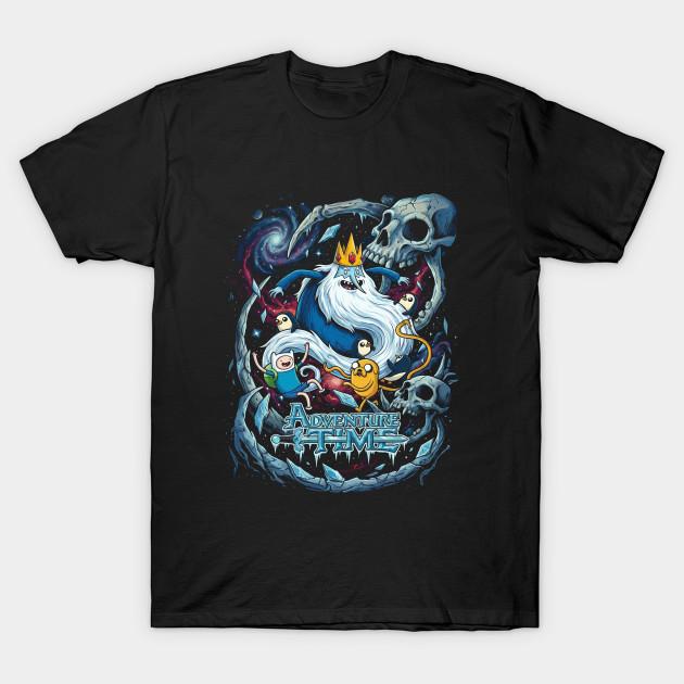 Asian Size Men Print T-shirt Ice King Adventure Time No-Cut Heat Transfer Print Cotton Tshirt