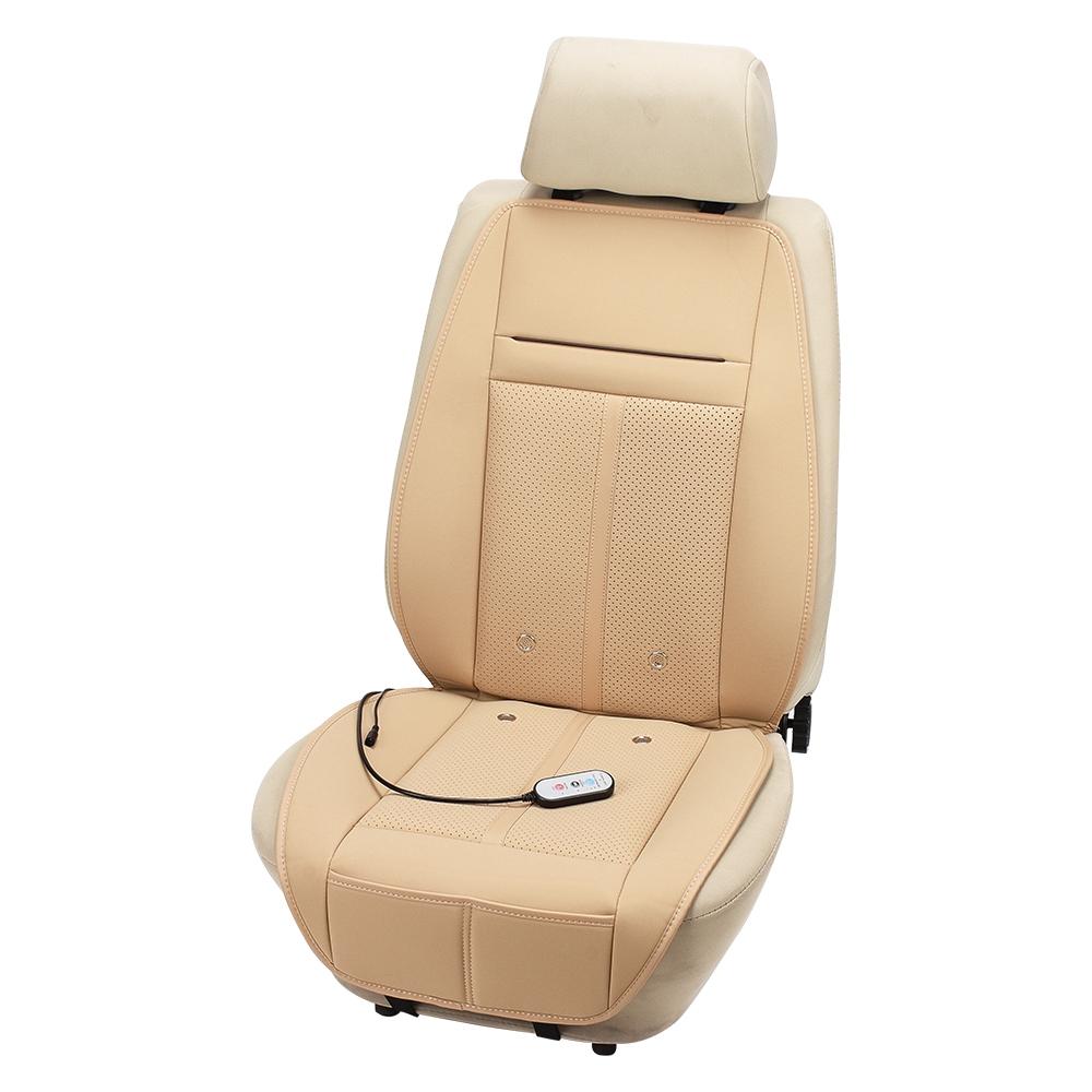 1x 12 В нагреватель и охладитель массажный чехол для сиденья автомобиля с внешним пультом дистанционного управления, вентилируемый вентилятор охлаждения подогрев теплый коврик для сидения