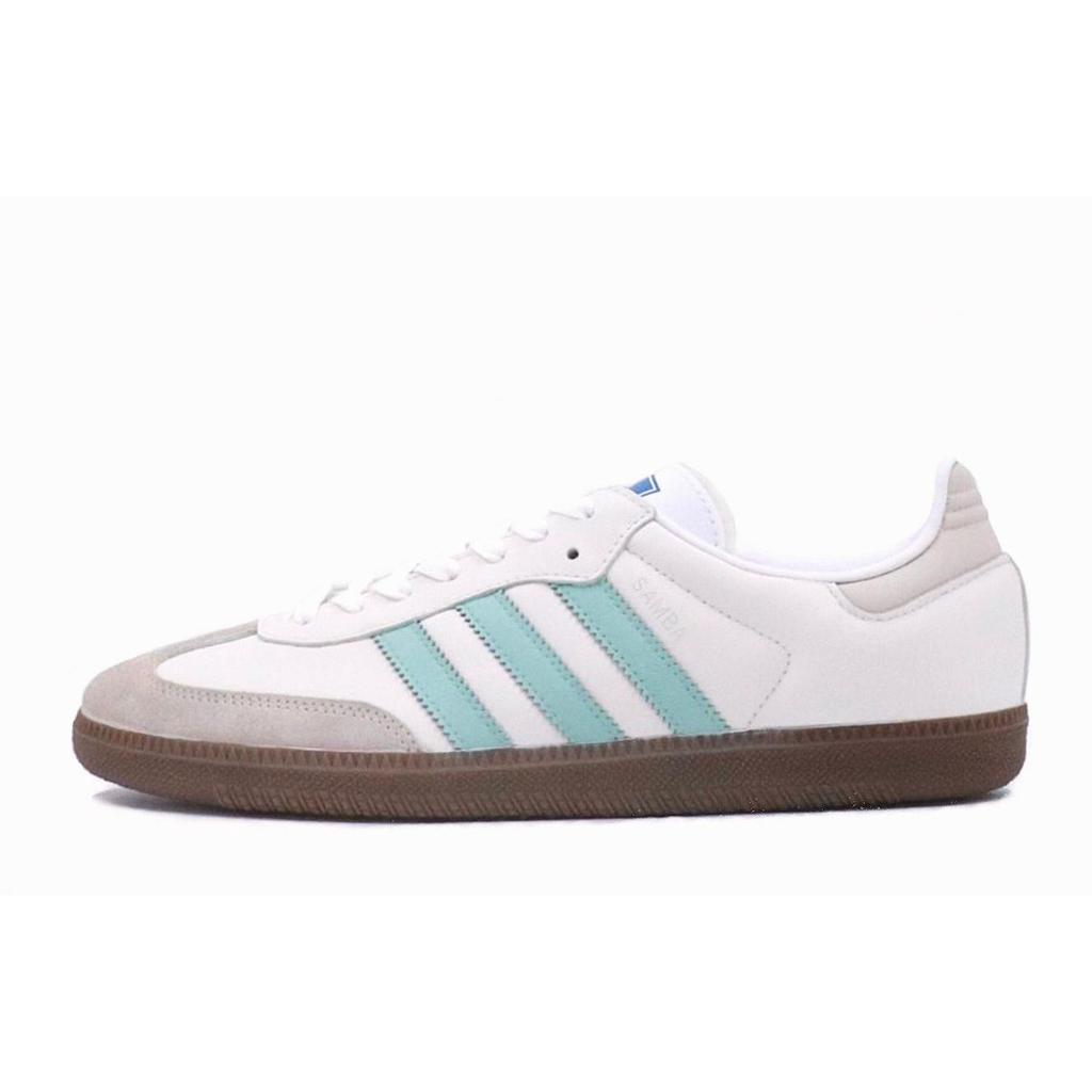 adidas Оригинальные SAMBA OG Устойчивые к истиранию, Легкие и Дышащие Низкие Кеды для Скейтборда Унисекс Зеленый Бежевый B7580(Team25-xsc)