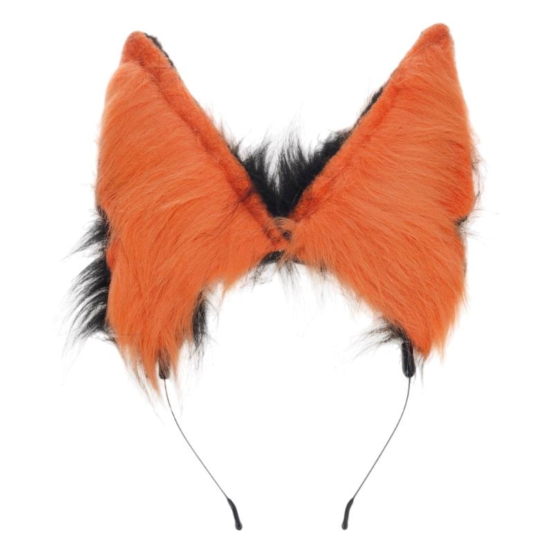 Plush Ear Hairband Faux Furs Animal Ear Headband for Cosplay Party Costume Hairhoop Theme Event Animation Props Headwear
