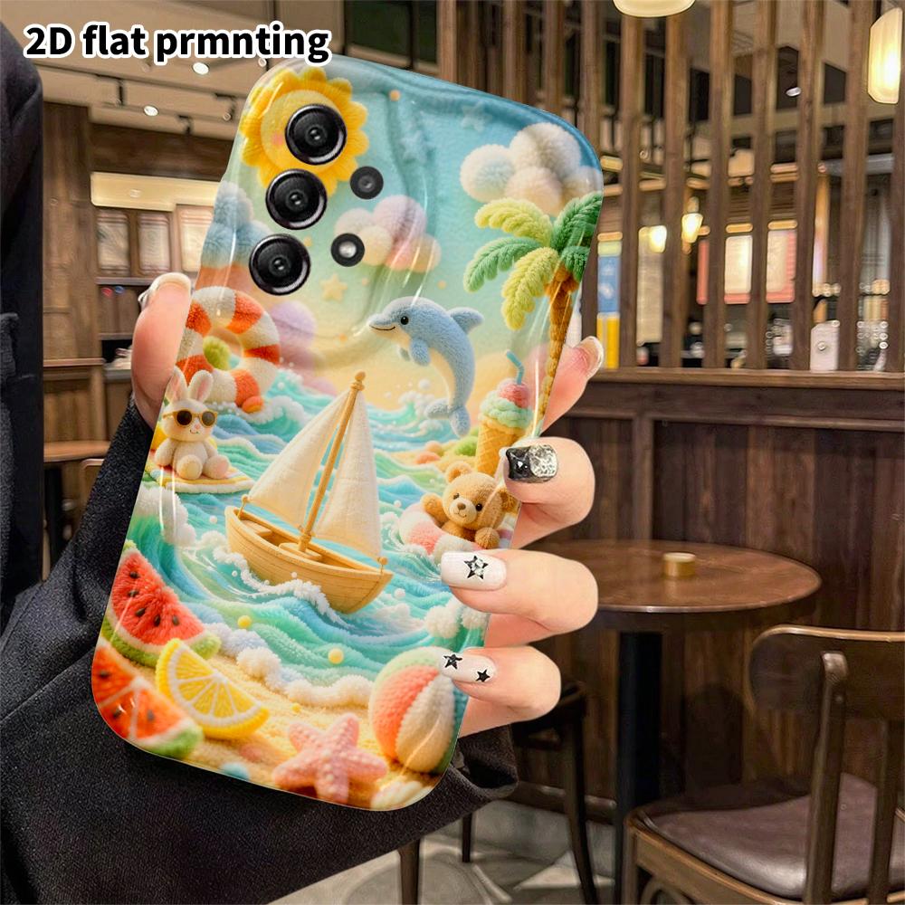 Phone Case: 2D flat, suitable for Samsung Galaxy A34 A35 M05 M06 S20 S22 S21 FE Plus 5G protective case, holiday little animals, perfect Christmas and