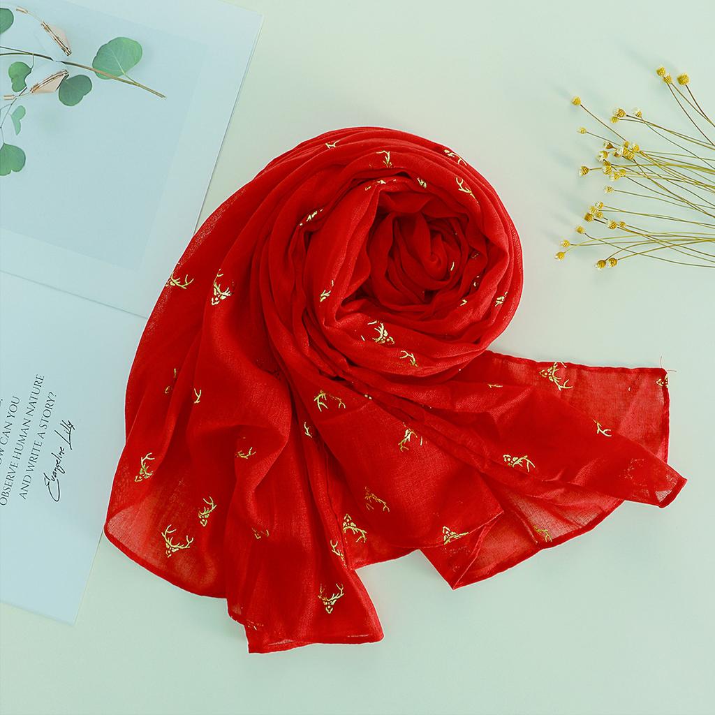 Cotton and Linen Scarf for Women In Spring Autumn and Winter Long Thin Silk Scarf Korean Version Versatile and Fashionable Beige Shawl