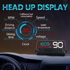 C500 OBD Head-Up Display T900 GPS HUD Проектор на лобовое стекло автомобиля Обороты Скорость Температура воды Напряжение Автомобильные Электронные Аксессуары
