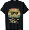 Retro Cat Daddy 80s 90S Style Cat Retro Cat Sunglasses T-Shirt Creative Holiday Gift Women Men Clothing Tops Graphic T Shirts