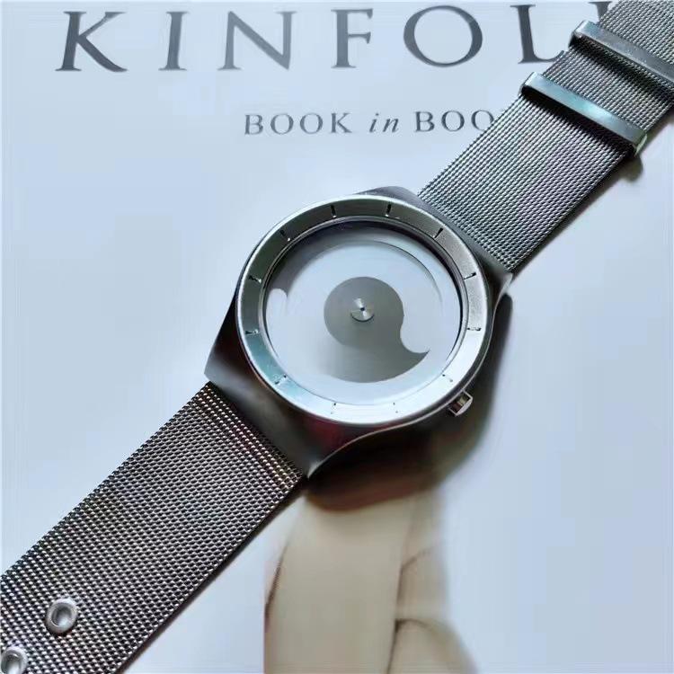 Инновационные мужские кварцевые часы Swirl без стрелок – Водонепроницаемые, Стильные и Идеальные для Студентов