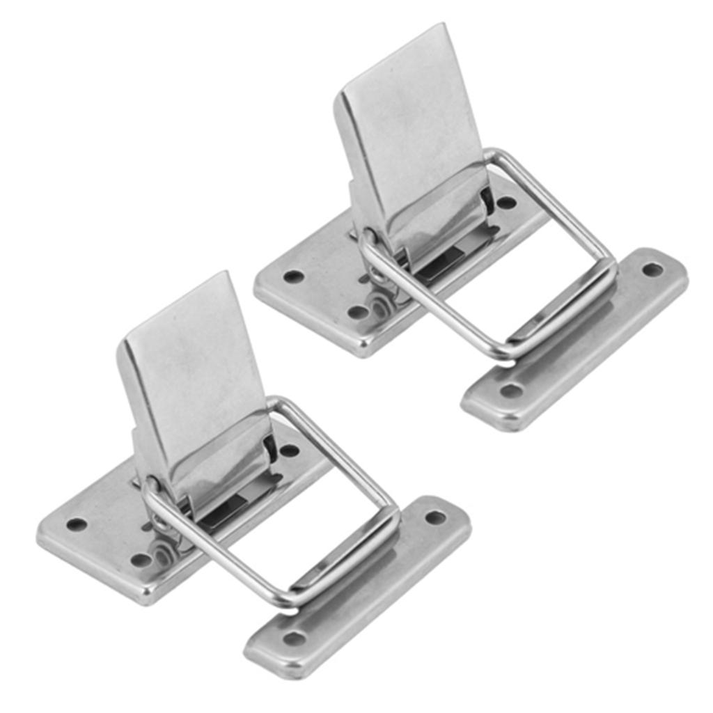 2pcs Stainless Steel Latch Hasp Hardware Cabinet Case Spring Loaded Latch Catch Toggle Hasp