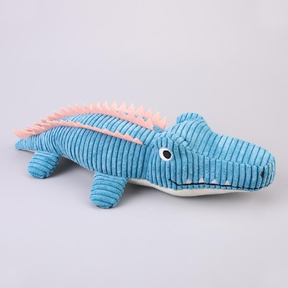Bite Resistant Pet Crocodile Toy Animal Shape Plush Squeaky Toy Pet Plush Toy  Training