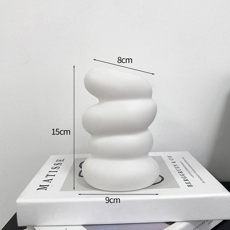 Ceramic Small Vases Desktop Room Ornament Home Living Room Porch Decoration Dry Hydroponics Flower Vase Modern Minimalist Decor