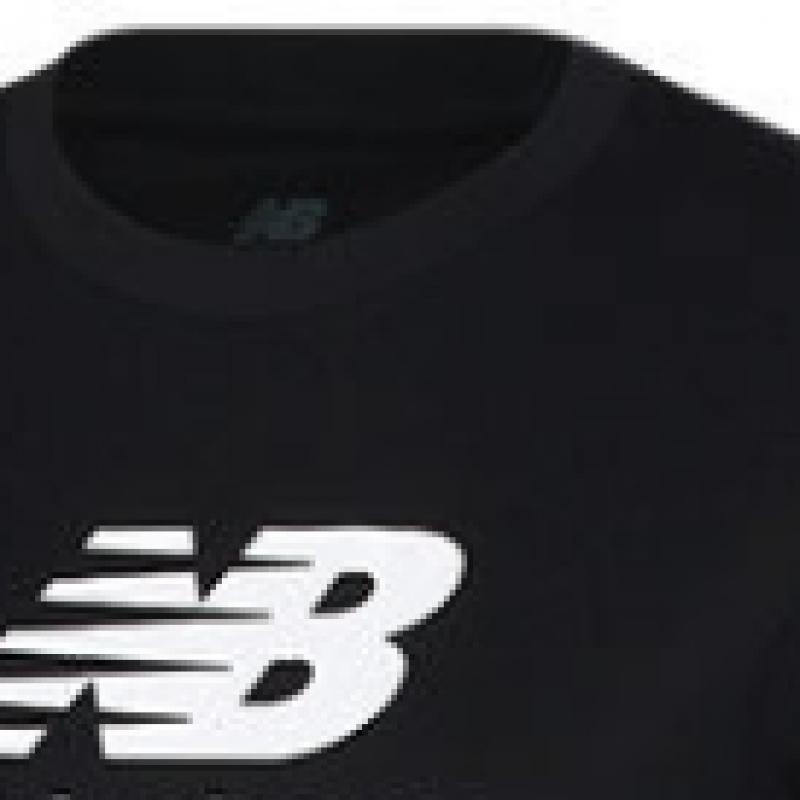 New Balance Женская футболка с коротким рукавом SPORTS ESSENTIALS с логотипом из джерси, черная, WT41502 BK