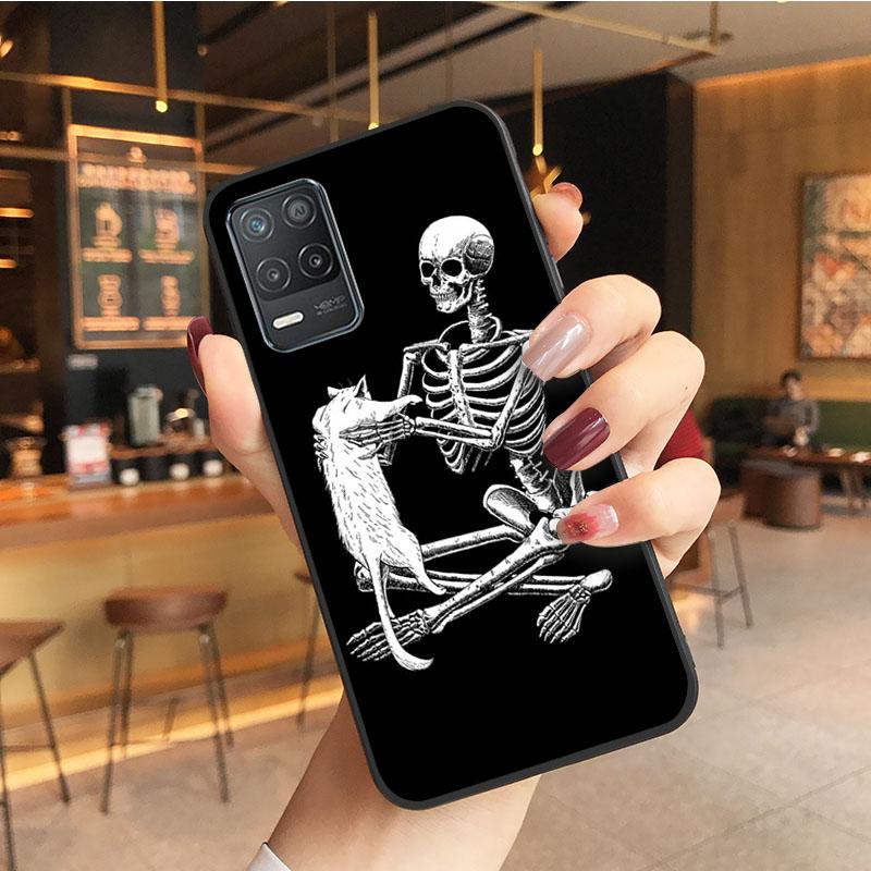 Skull Skeleton Tattoo Art Phone Case for OPPO Realme GT 2 Pro X2 Pro XT C25S 8 7 6 Pro 6i GT Master C3 C21 C21Y C11 X3 SuperZoom