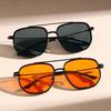 Trendy Square Sunglasses Fashion Vintage Double Bridge Casual Sun Glasses Women Stylish Oversized Brand Design Shades