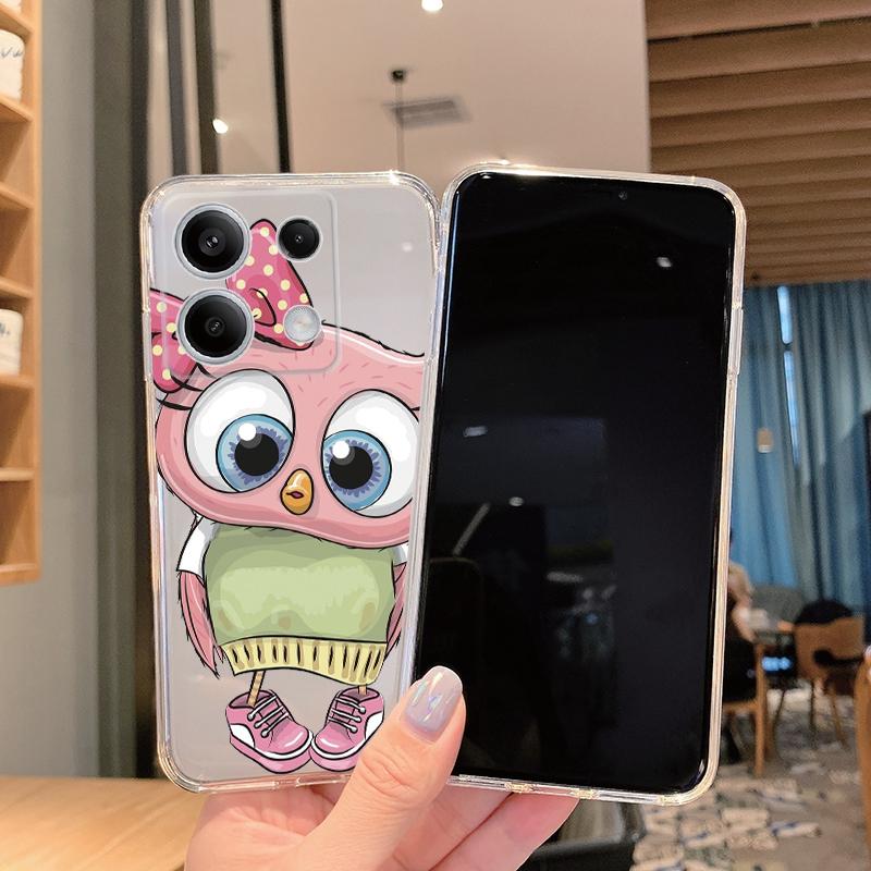 Мягкий силиконовый чехол с рисунком из мультфильма для Samsung A55 S24 Xiaomi Redmi Note 13 Pro 13C iPhone 15 Huawei Honor Realme Camera Защитный противоударный чехол