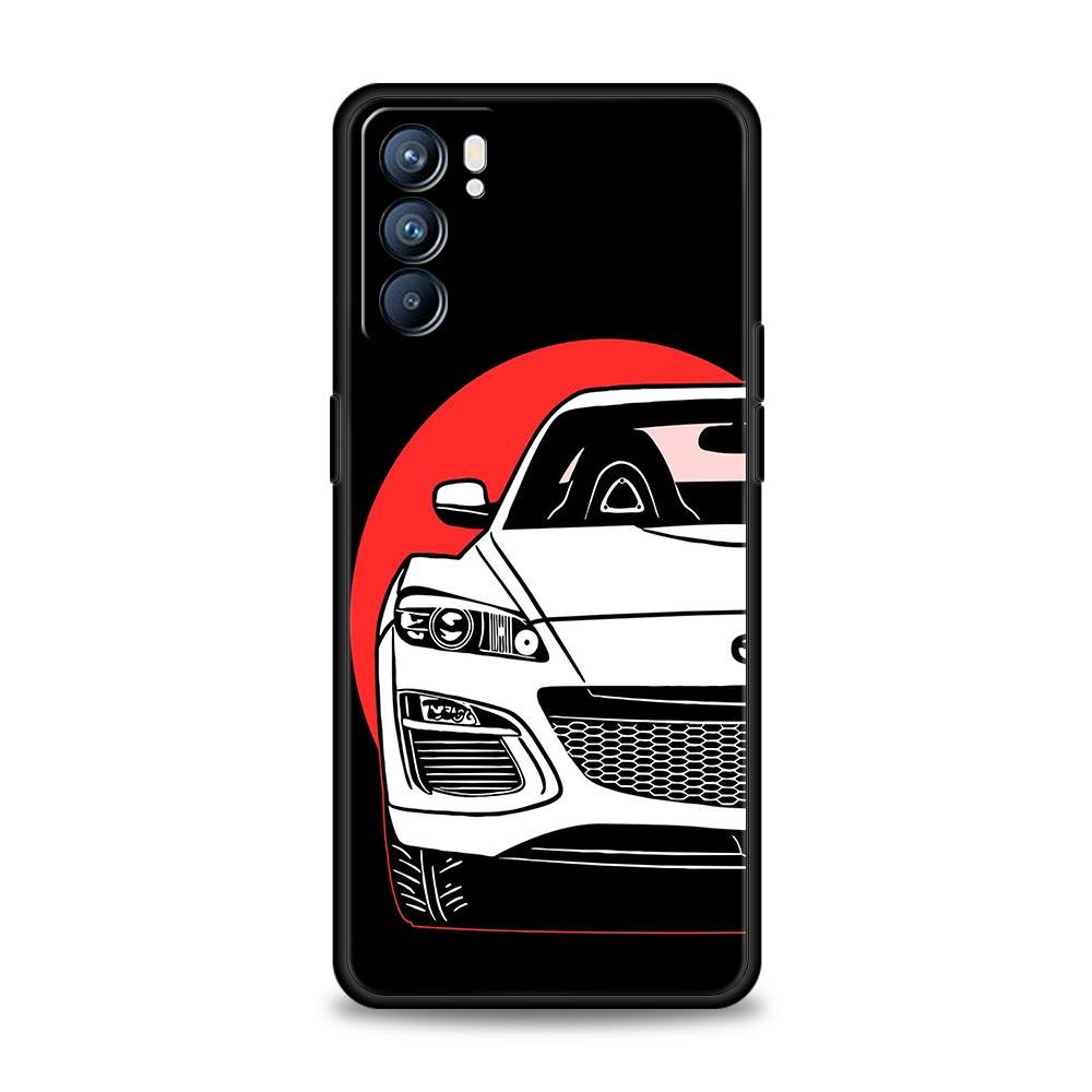Чехол для спортивного автомобиля JDM Tokyo Drift для Oppo Find X6 X5 A54 A53 A52 A9 A15 A95 A17 A16 A76 A74 A57 Reno7 Reno6 Pro Plus 5G