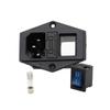 250V 10A IEC320 C14 Mounting Male Plug 3-Pin Panel Power Socket W Fuse Switch