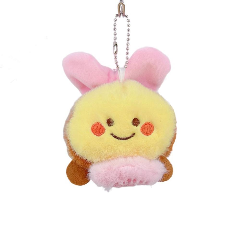 Cartoon Cartoon Bee Keychain Soft Creative Drawstring Doll Cute Plush Bag Pendant Women Men