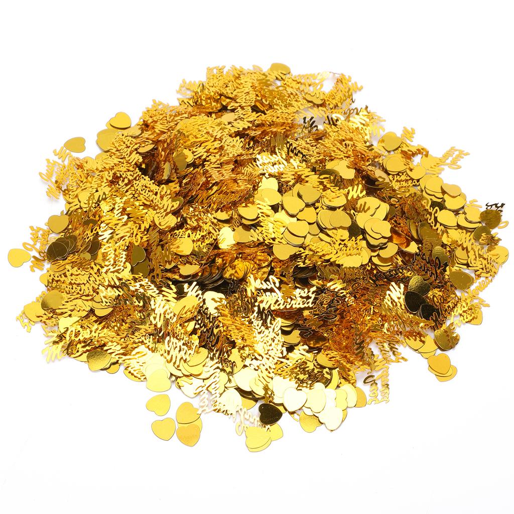 Just Married Confetti Wedding Valentine"s Day Decoration Scatter Sprinkles Sequins 100gGold