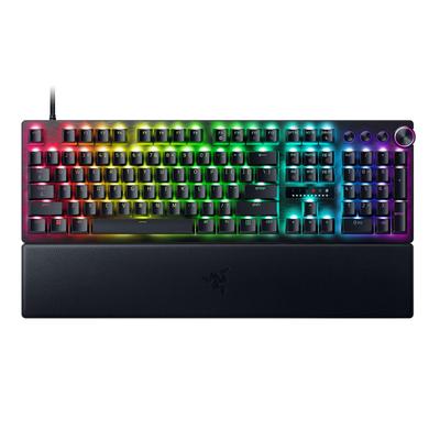 Аналоговая игровая клавиатура Razer Huntsman V3 Pro с быстрыми триггерами и регулируемым аналоговым оптическим нажатием, цифровым циферблатом, выделенным для управления запястьем