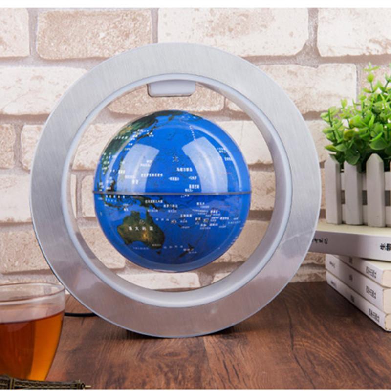 4 Inches Round LED Floating Globe Magnetic Levitation Light for Home Desktop Decor 10.5cm