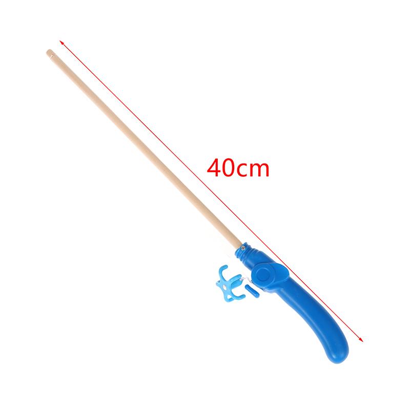 Baby Magnetic Fishing Toy Children'S Fishing Rod Extended Wooden Fishing Rod Built-In Strong Magnetic Hook Fishing