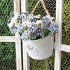 Wall Mounted Iron for Balcony Garden Vintage Flower Basket Flower Pot Hanging Baskets Flower Vase