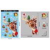 Electrostatic Cartoon Santa Glass Decals Holiday Window Stickers  Window Display