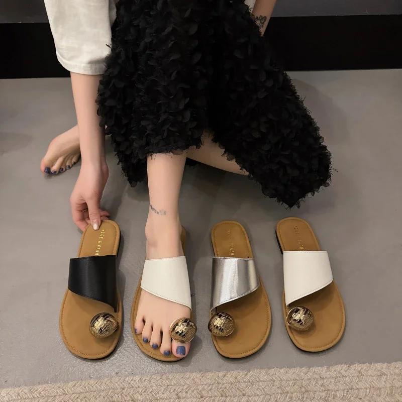 Summer Women Flat Flip-flops New Outdoor Women's Causal Clip-toe Slippers Non-slip Fashion Ladies Mules Soft Bottom Versatile