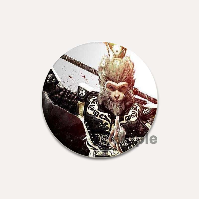 32/44/58 мм Король обезьян/Сунь Укун круглые булавки мультфильм Темный ангел/череп брошь индивидуальный значок ручной работы красивые аксессуары ювелирные изделия подарки