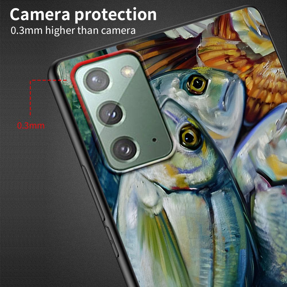 Рыболовный чехол с изображением форели для Samsung Galaxy Note 20 Ultra 10 Plus 9 8, ТПУ чехол для телефона Note 10 Lite, Черный мягкий чехол Funda Capa