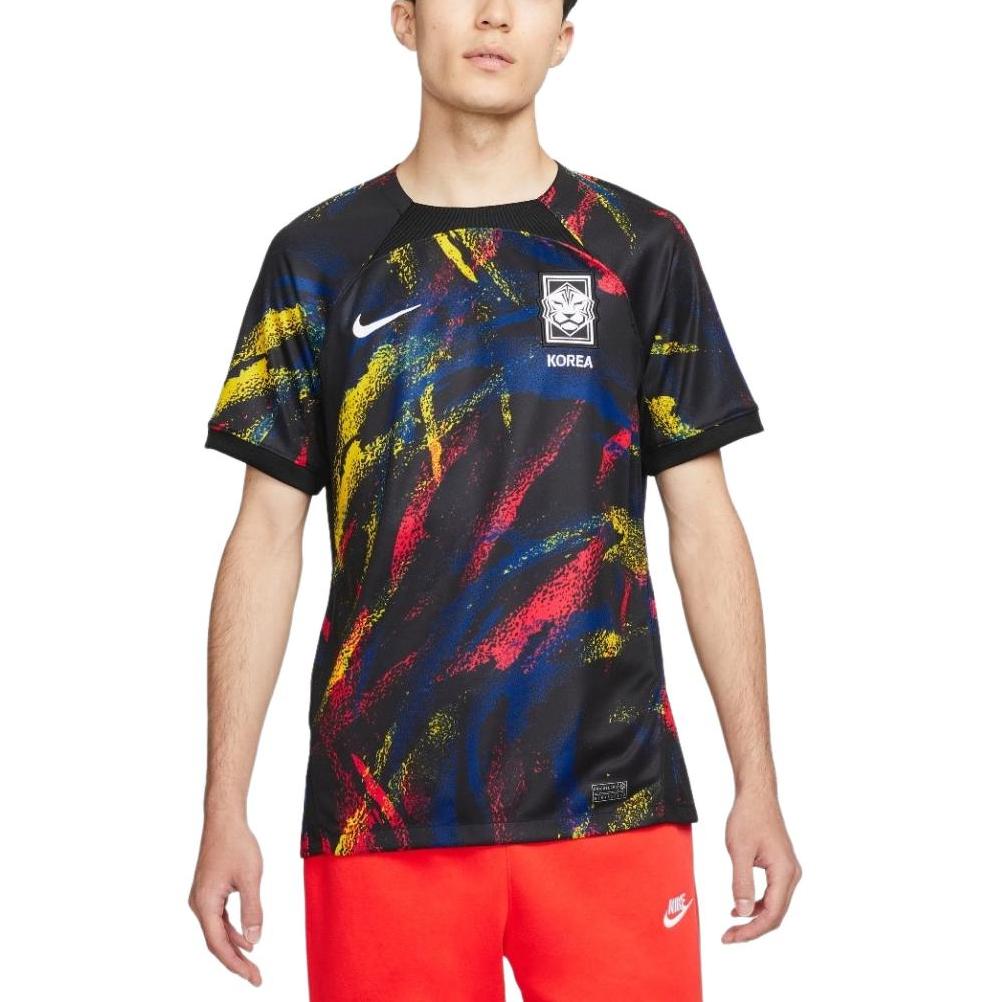 Nike Printed Pattern Crew Neck Straight Cut Short Sleeve T-Shirt Men Tops Black DN0711-010