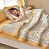 Summer Thin Comforter Soft Air-Conditioned Four Season Comforter Machine Washable Single Double Blanket Ultrasonic Quilted Quilt