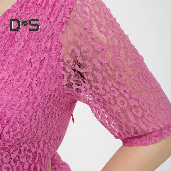 Платье больших размеров с кружевным V-образным вырезом и короткими рукавами с леопардовым узором, двухслойное платье миди для выпускного вечера, свадьбы, вечеринки, летнее короткое платье