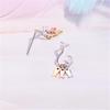 New Original Creative 925 Sterling Silver Hook Three Fish Stud Earrings For Women Girl Piercing Earings Jewelry E416