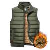 Autumn and Winter Men's Casual Vest Plus Velvet Stand Collar Plus Size Warm Vest Jacket Men's Clothing