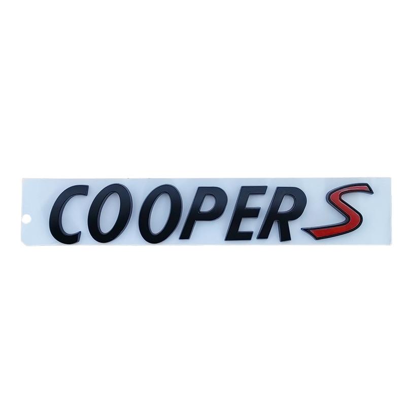 3D ABS Chrome Black Logo Cooper S Emblem Letters Car Rear Trunk Badge Self-adhesive Sticker Accessories