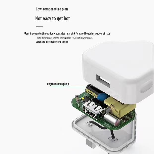 Сетевой адаптер питания USB 5V 1A с 3-контактной вилкой UK для телефонов Apple - Гонконгская версия, Многопортовое быстрое зарядное устройство