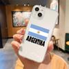 Argentina Flag Soccer 10 Shockproof Clear Phone Case For iPhone 14 13 12 11 Pro Max 7 8 Plus X XR XS Max SE 2022 Silicone Cover