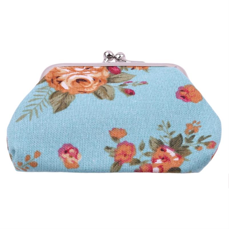 Мини-кошелек из холста с розой, женский тканевый кошелек для монет, детский милый маленький кошелек