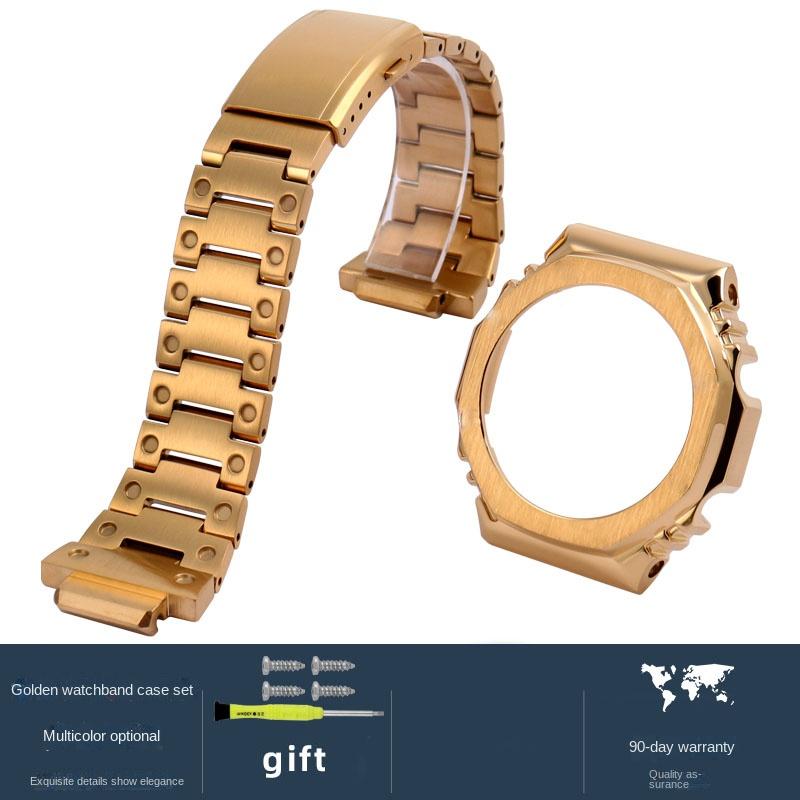 Аксессуары для часов Casio G-SHOCK GA-2100 Ремешок из нержавеющей стали металлический Корпус Безель GA2100 GA2110 GA-B2100 Модифицированный мужской Ремешок для часов