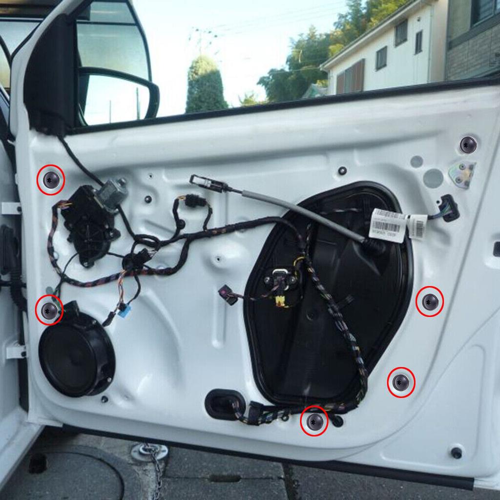 Саморезы для кузова автомобиля, болт-заклепка N90974701 для VW Golf, металлический, самонарезающий, черный, крепежный болт, крестовой, самонарезающий, Phillips