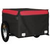 VidaXL Bicycle Trailer Black and Red 45 Kg Iron 94083