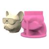 Dog Head Flower Pots Mold Epoxy Resin Molds Pen Holder Candle Holder Cement Planter Silicone Mould Home Decorations