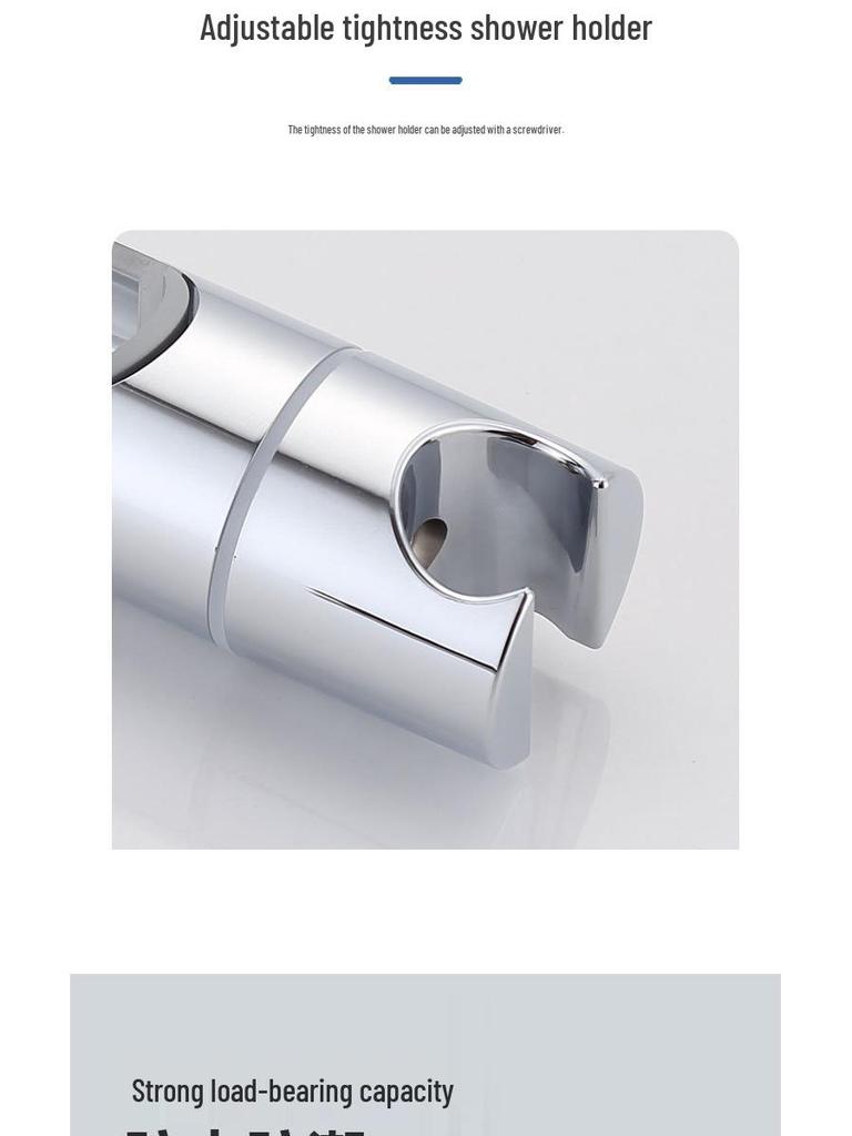 Трансграничный регулируемый душевой кронштейн без сверления со съемной штангой и универсальным основанием для лейки