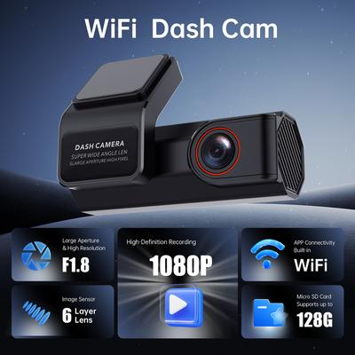Новая 1080P Автомобильная видеорегистратор WiFi Видеорегистратор для автомобиля Управление через приложение Умный видеорегистратор для автомобиля Ночное видение DVR Передняя камера