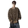Американский модный мужской ретро-кардиган в леопардовый принт - Свободный крой, повседневная верхняя одежда для пары